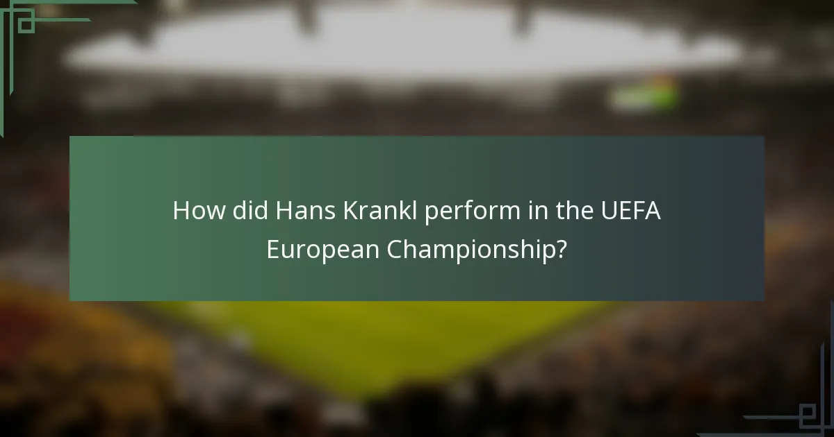 How did Hans Krankl perform in the UEFA European Championship?
