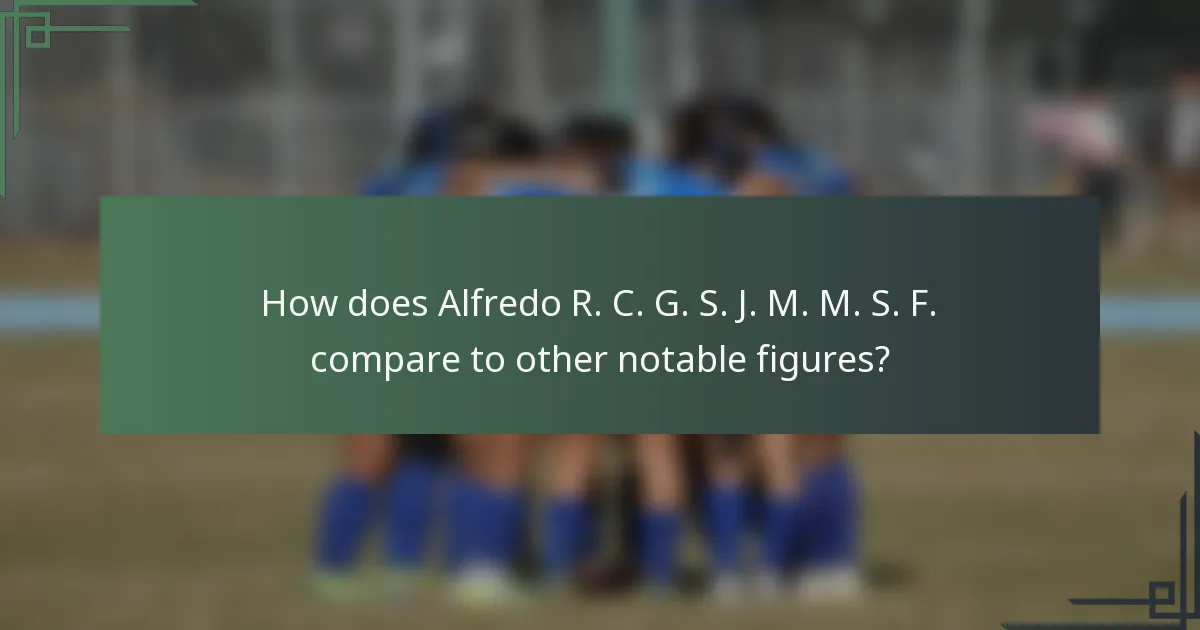 How does Alfredo R. C. G. S. J. M. M. S. F. compare to other notable figures?