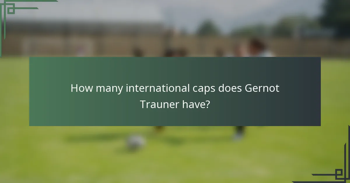 How many international caps does Gernot Trauner have?