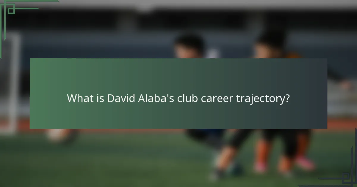 What is David Alaba's club career trajectory?