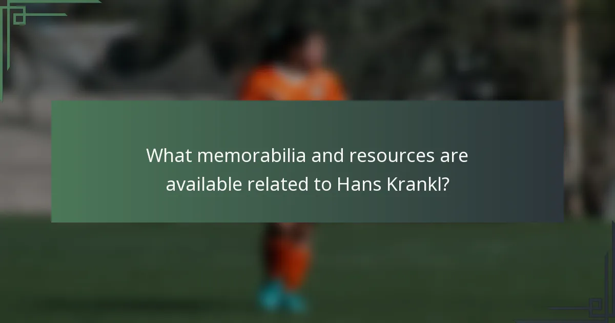 What memorabilia and resources are available related to Hans Krankl?